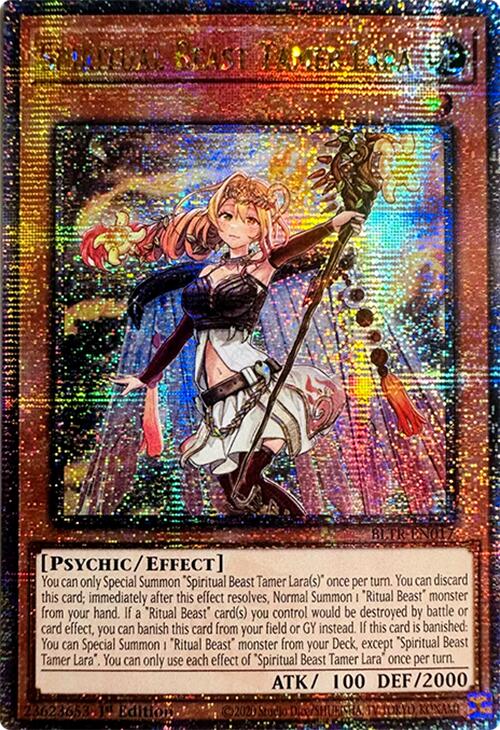 Spiritual Beast Tamer Lara (Quarter Century Secret Rare) [BLTR-EN017] Quarter Century Secret Rare | Black Swamp Games