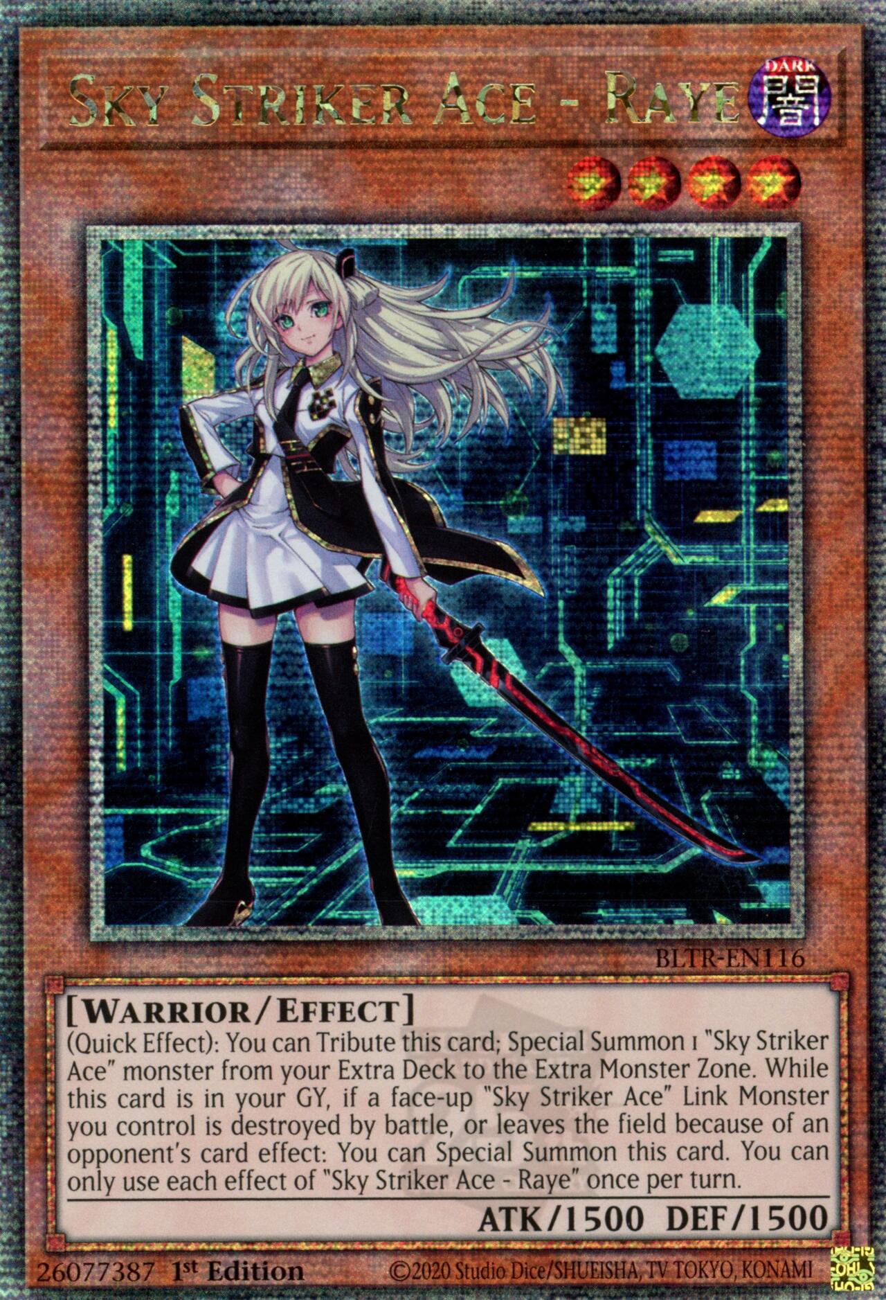 Sky Striker Ace - Raye (Quarter Century Secret Rare) [BLTR-EN116] Quarter Century Secret Rare | Black Swamp Games