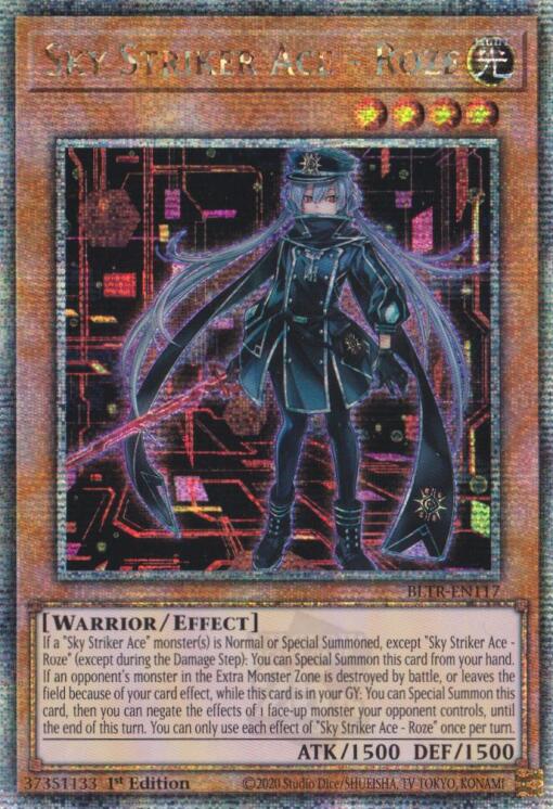 Sky Striker Ace - Roze (Alternate Art) (Quarter Century Secret Rare) [BLTR-EN117] Quarter Century Secret Rare | Black Swamp Games