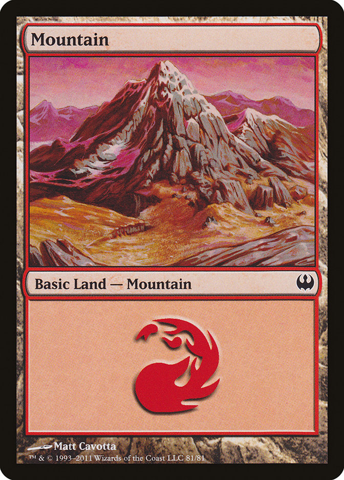 Mountain (81) [Duel Decks: Knights vs. Dragons] | Black Swamp Games