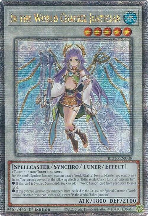 Ib the World Chalice Justiciar (Quarter Century Secret Rare) [BLTR-EN089] Quarter Century Secret Rare | Black Swamp Games