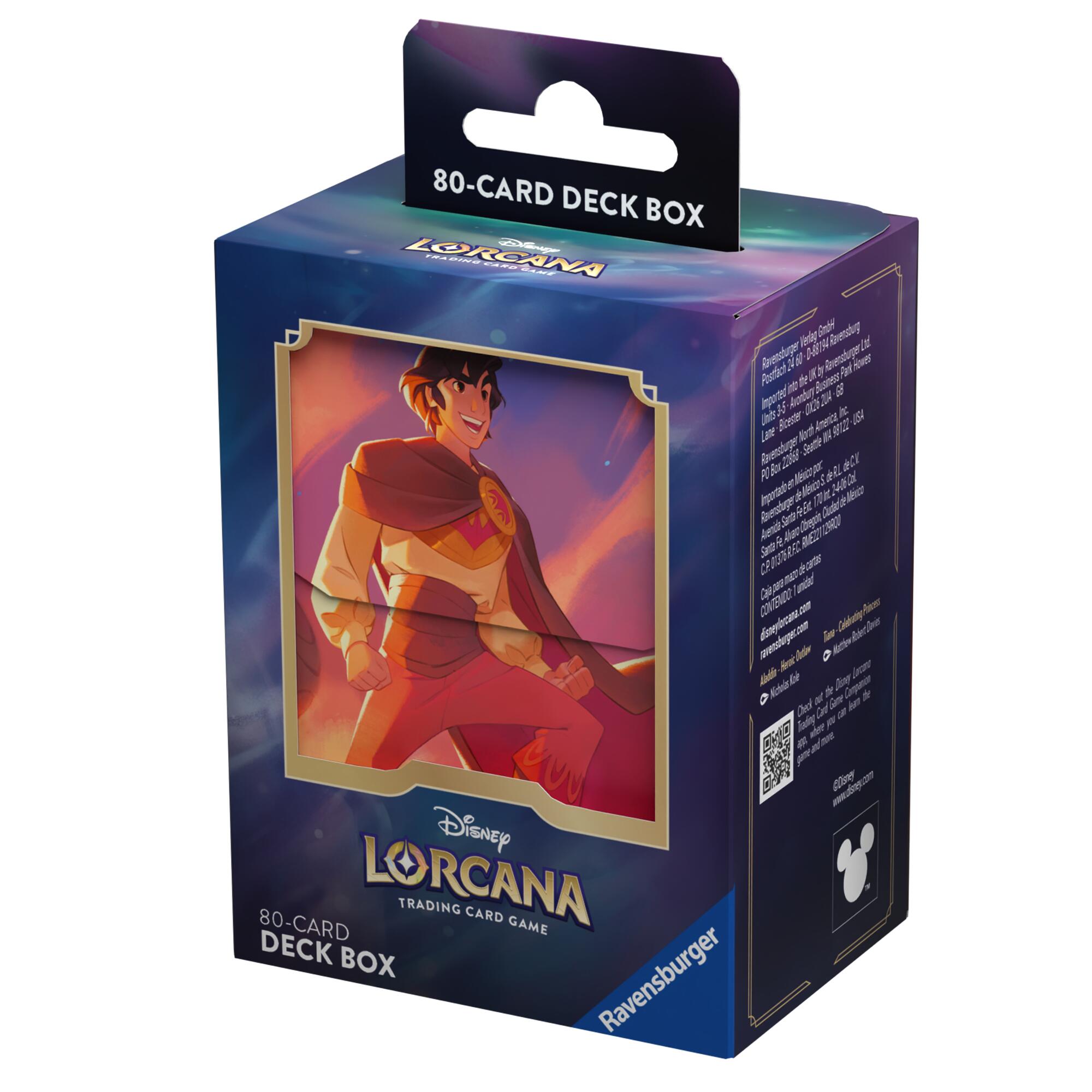 Disney Lorcana: Deck Box (Aladdin - Heroic Outlaw) | Black Swamp Games