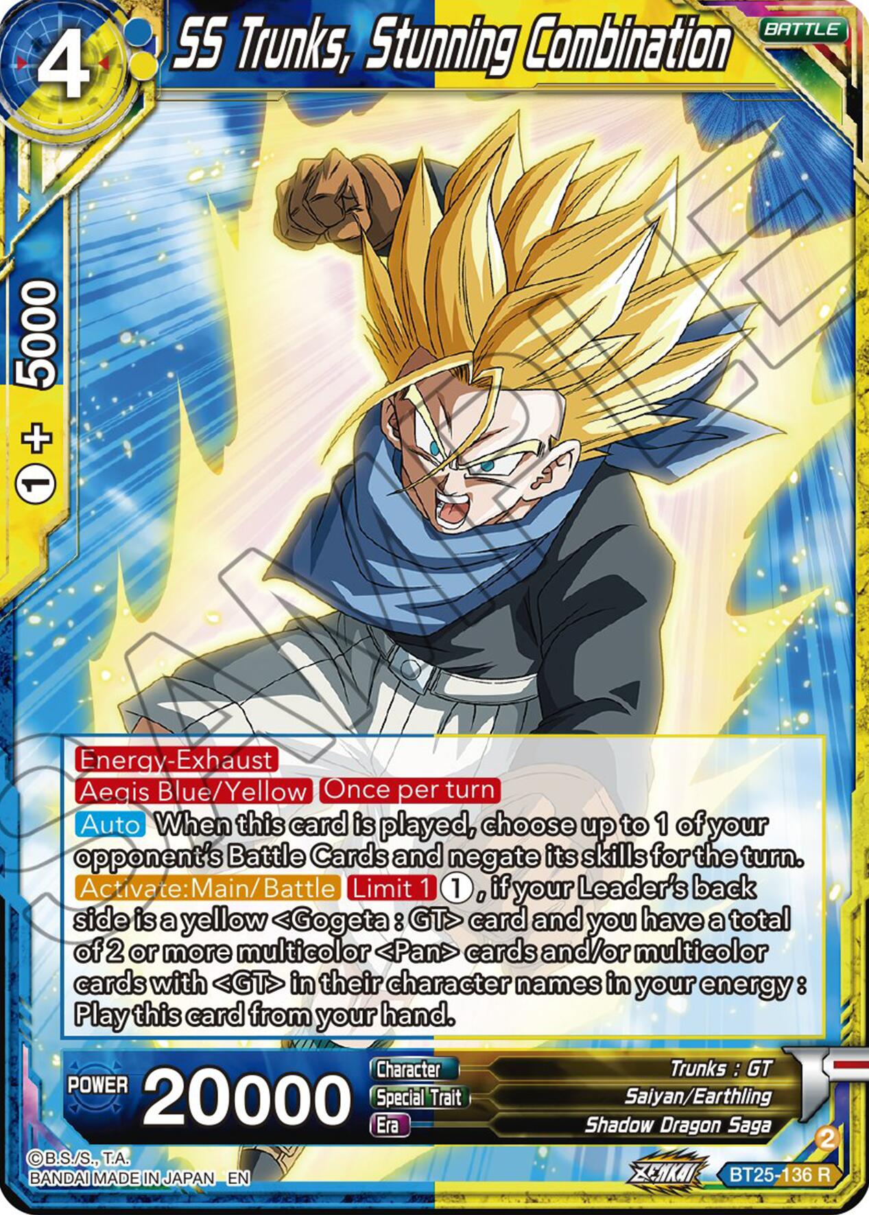 SS Trunks, Stunning Combination (BT25-136) [Legend of the Dragon Balls] | Black Swamp Games