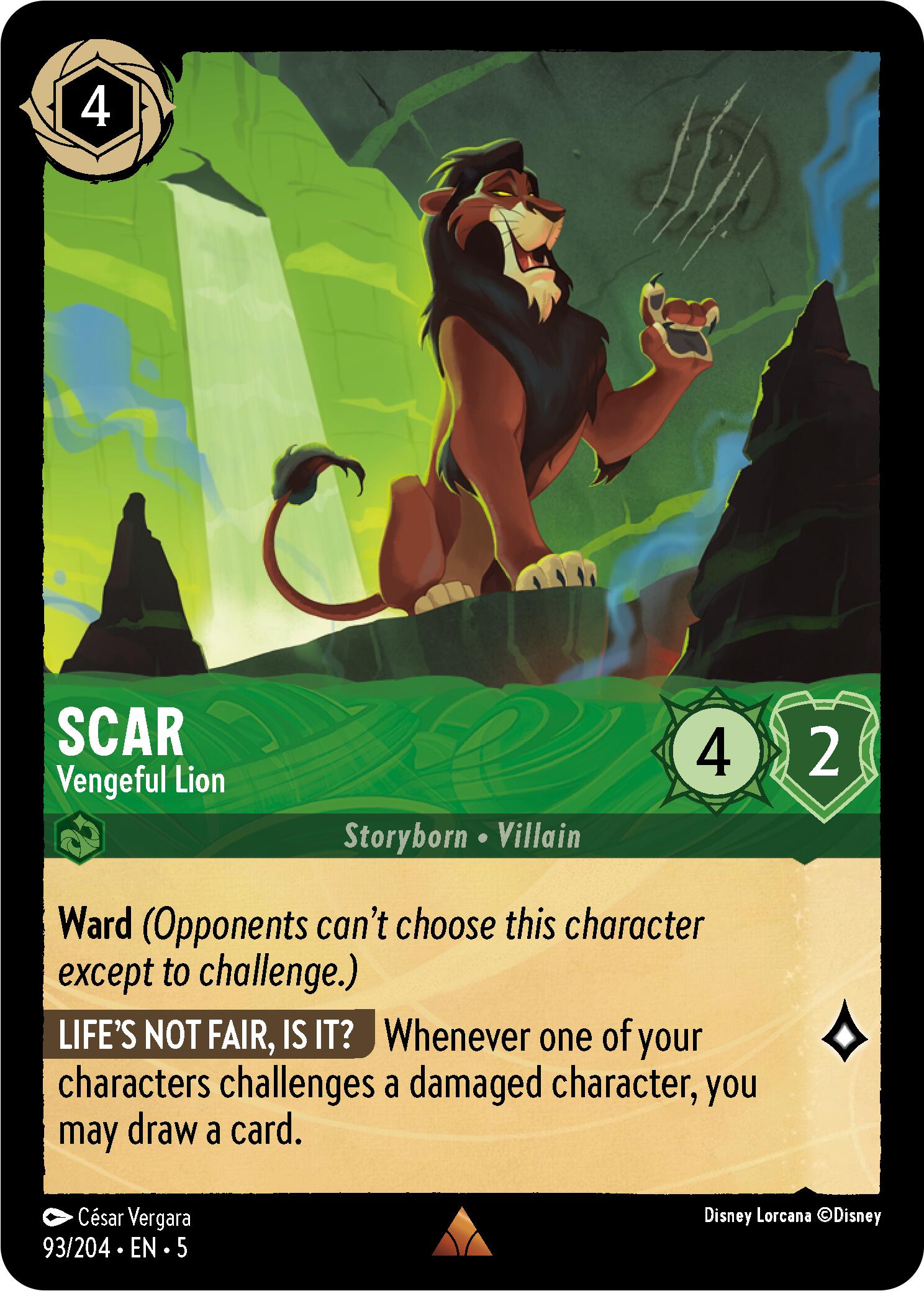 Scar - Vengeful Lion (93/204) [Shimmering Skies] | Black Swamp Games
