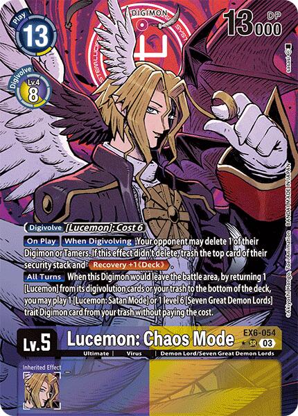 Lucemon: Chaos Mode [EX6-054] (Alternate Art) [Infernal Ascension] | Black Swamp Games