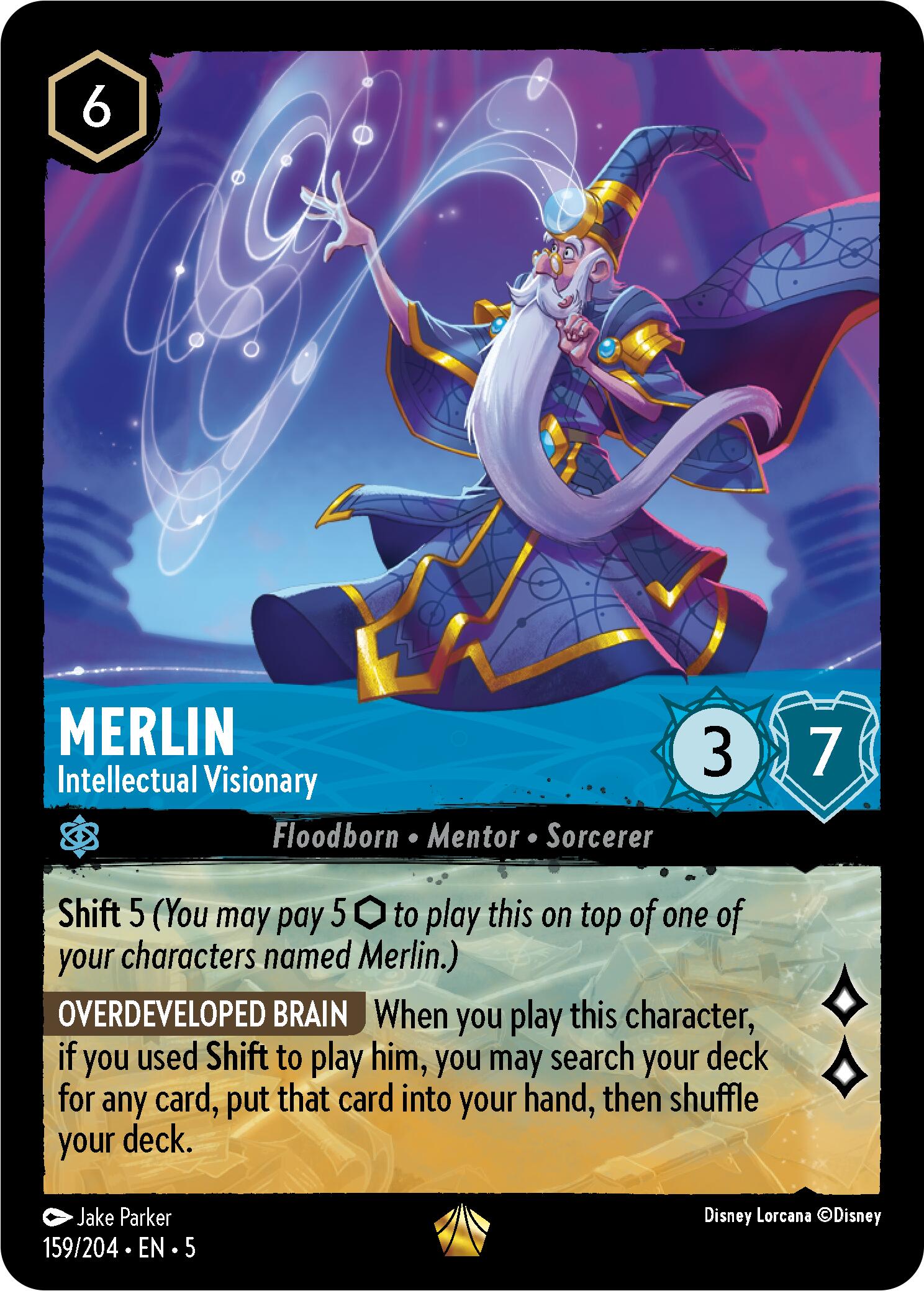 Merlin - Intellectual Visionary (159/204) [Shimmering Skies] | Black Swamp Games