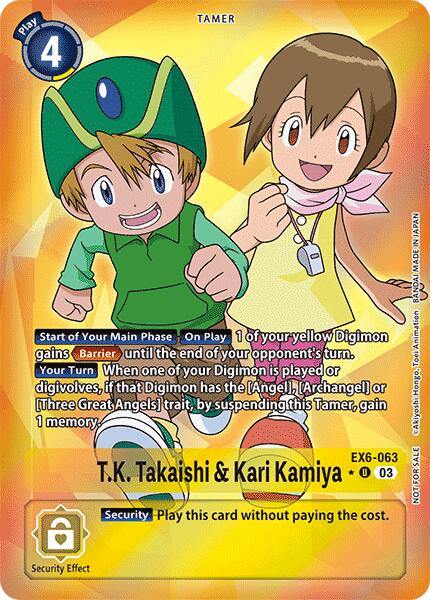 T.K. Takaishi & Kari Kamiya [EX6-063] (Box Promotion Pack: Infernal Ascension) [Infernal Ascension] | Black Swamp Games