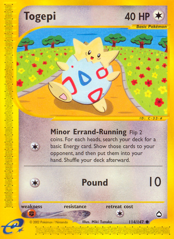 Togepi (114/147) [Aquapolis] | Black Swamp Games