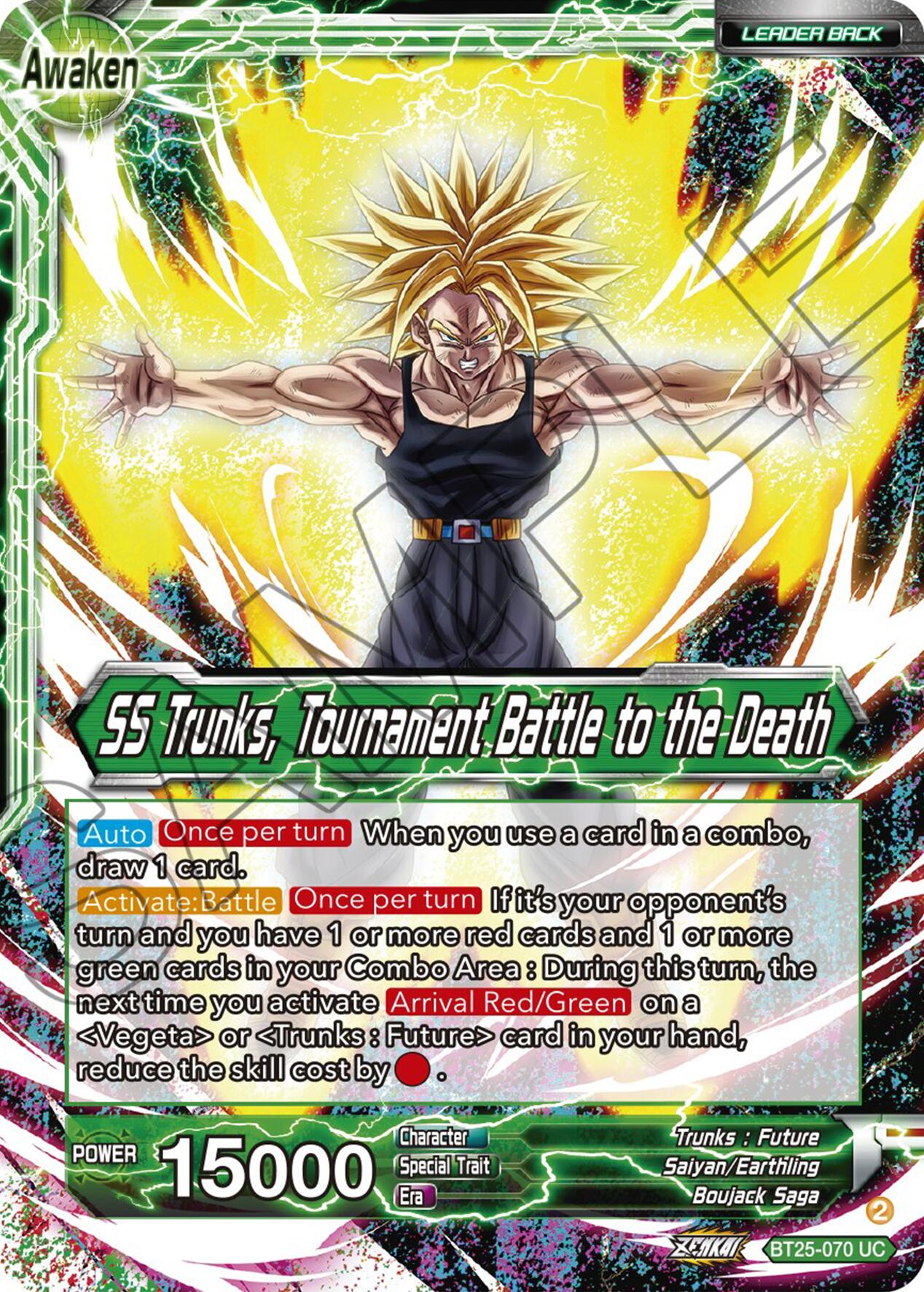dragon ball super card game trunks Trunks // SS Trunks, Tournament Battle to the Death (BT25-070) [Legend – Black Swamp Games