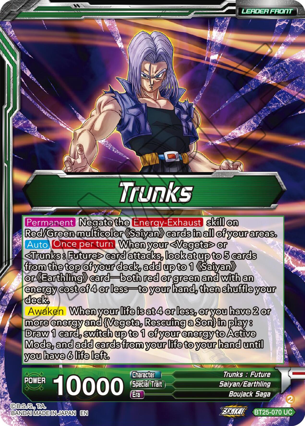 Trunks // SS Trunks, Tournament Battle to the Death (BT25-070) [Legend of the Dragon Balls] | Black Swamp Games