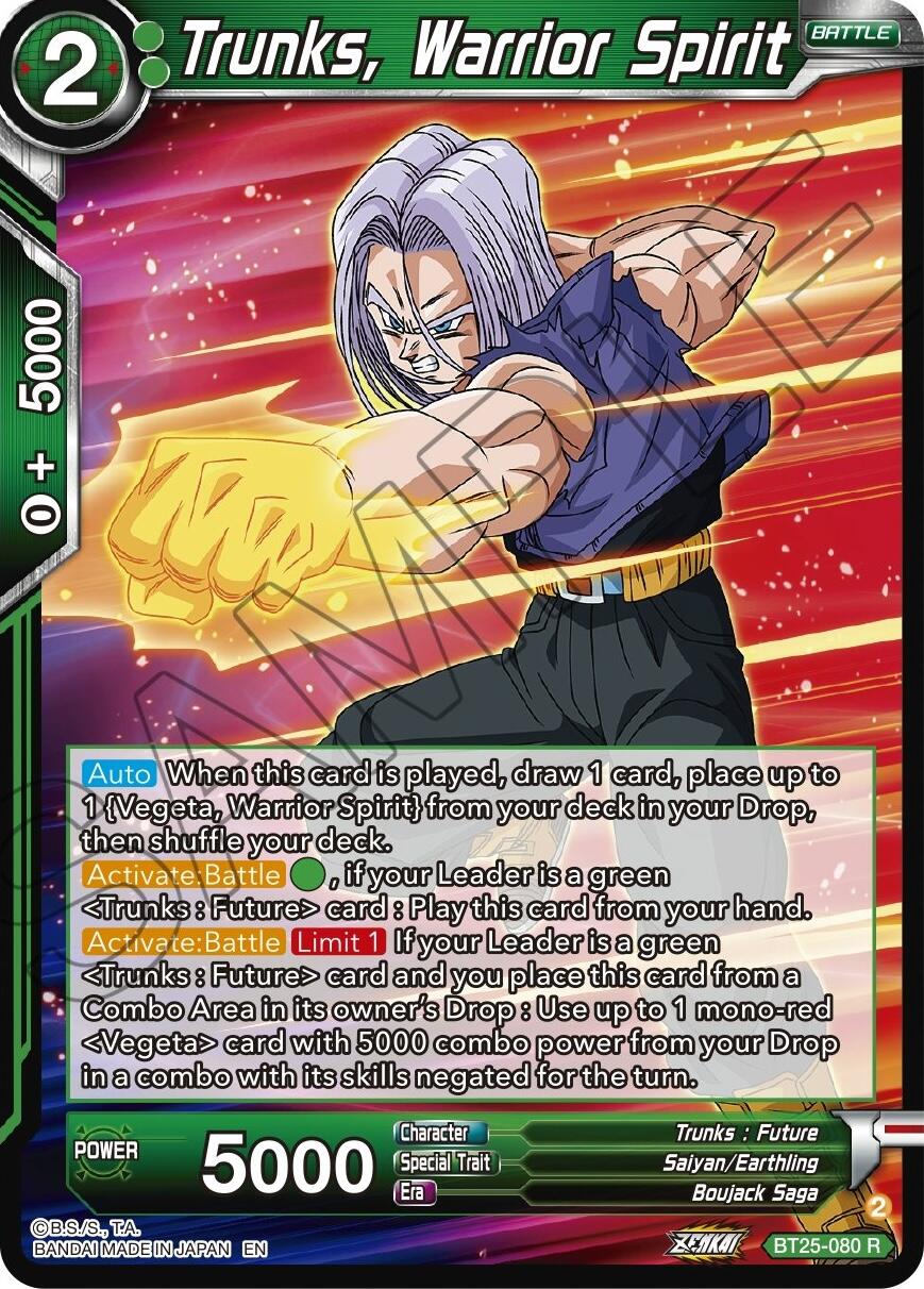 Trunks, Warrior Spirit (BT25-080) [Legend of the Dragon Balls] | Black Swamp Games