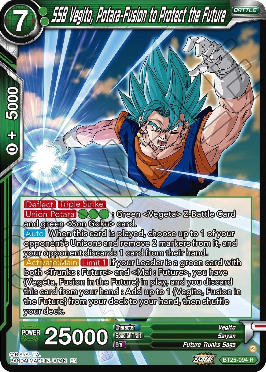 SSB Vegito, Potara-Fusion to Protect the Future (BT25-094) [Legend of the Dragon Balls] | Black Swamp Games