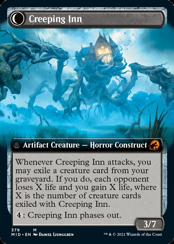 Hostile Hostel // Creeping Inn (Extended Art) [Innistrad: Midnight Hunt] | Black Swamp Games