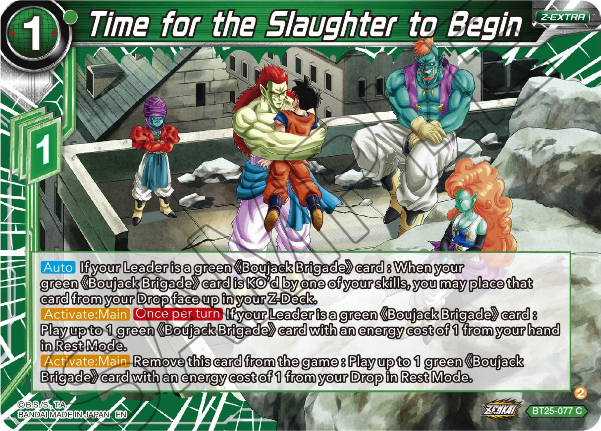 Time for the Slaughter to Begin (BT25-077) [Legend of the Dragon Balls] | Black Swamp Games