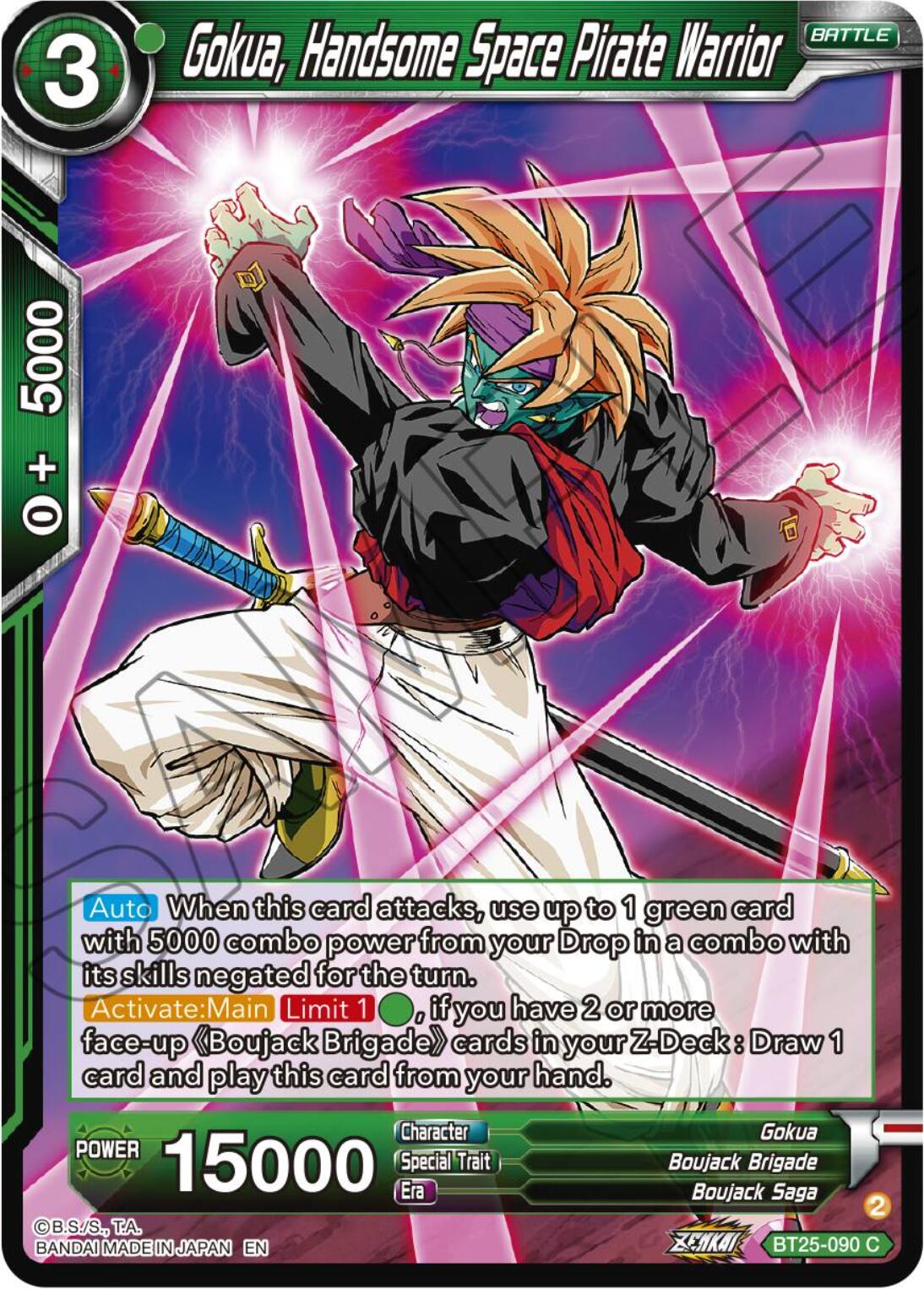 Gokua, Handsome Space Pirate Warrior (BT25-090) [Legend of the Dragon Balls] | Black Swamp Games