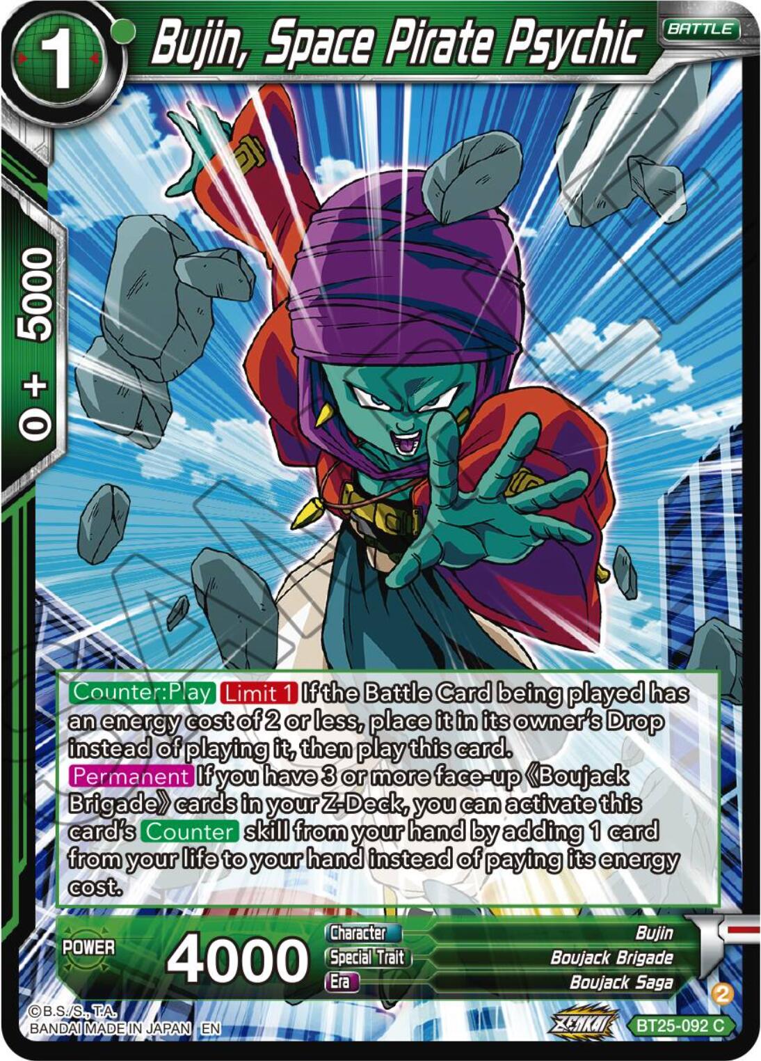 Bujin, Space Pirate Psychic (BT25-092) [Legend of the Dragon Balls] | Black Swamp Games