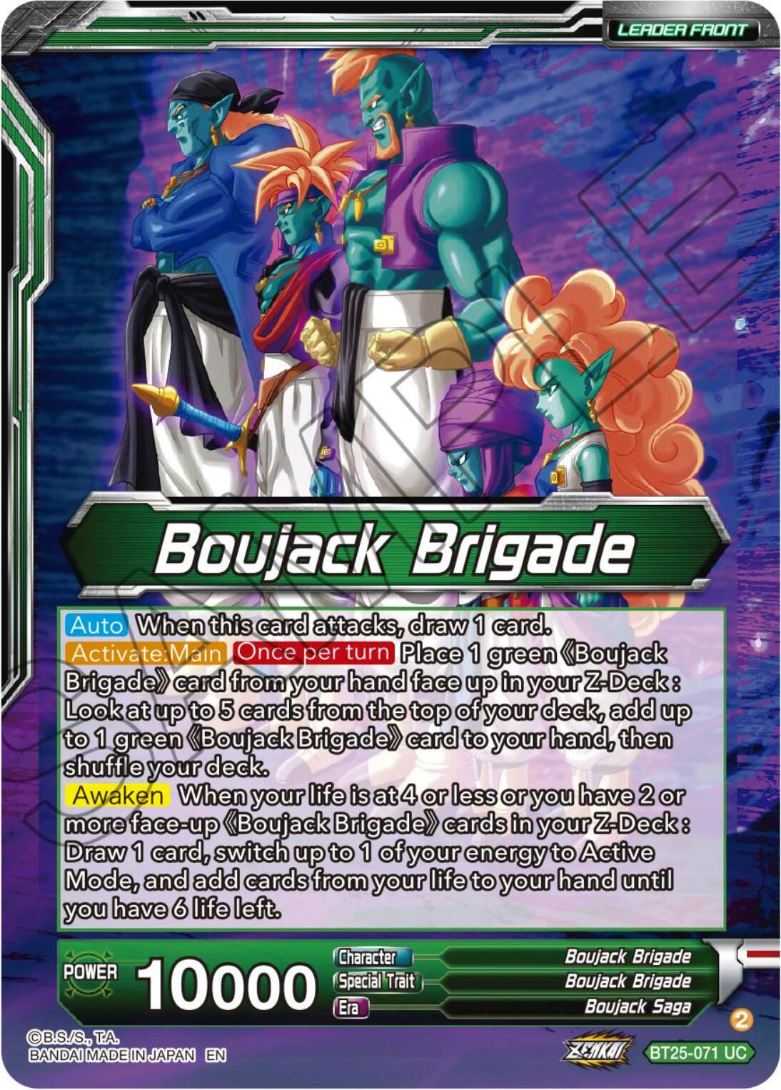 Boujack Brigade // Boujack, Crashing the Tournament (BT25-071) [Legend of the Dragon Balls] | Black Swamp Games