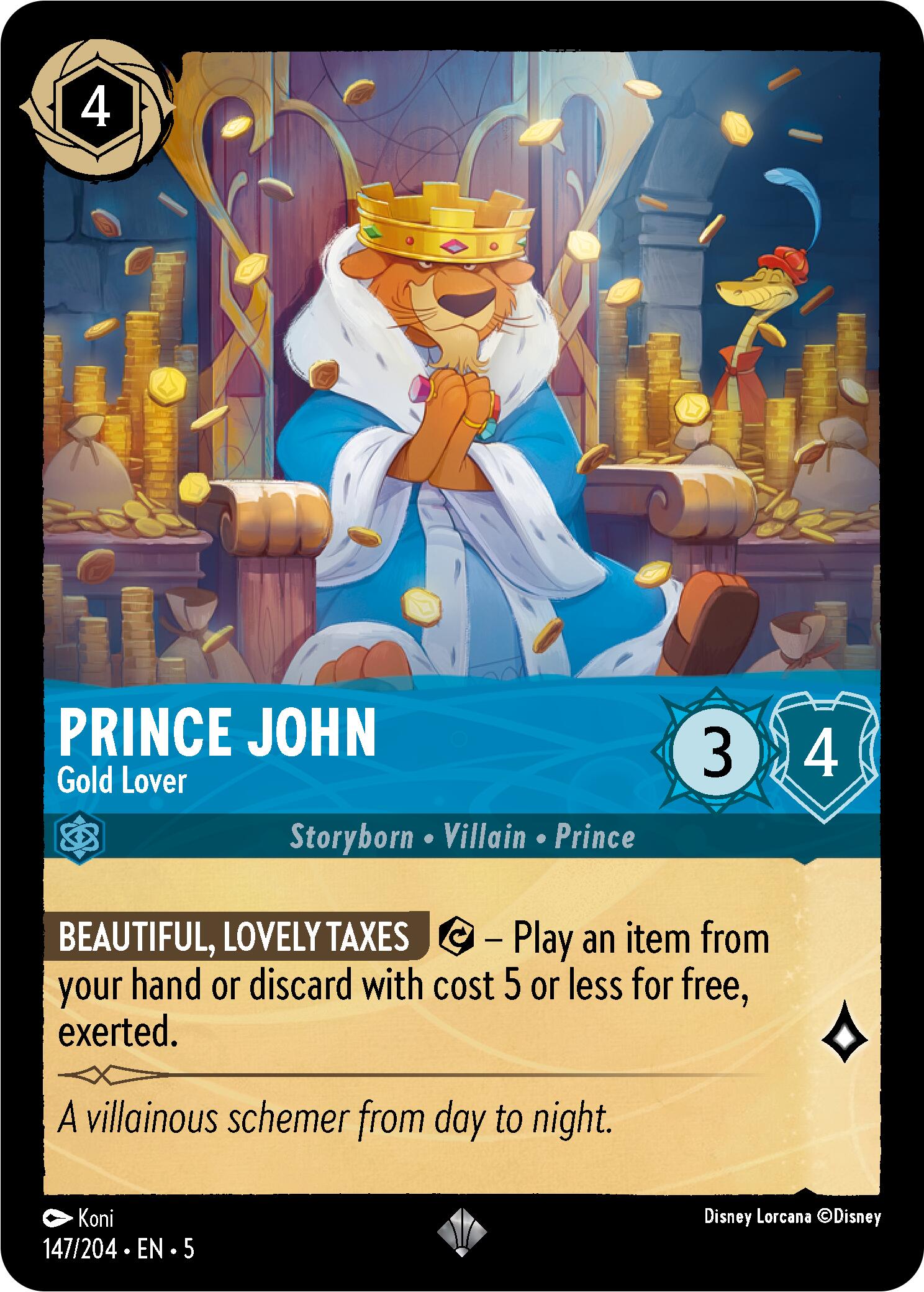 Prince John - Gold Lover (147/204) [Shimmering Skies] | Black Swamp Games
