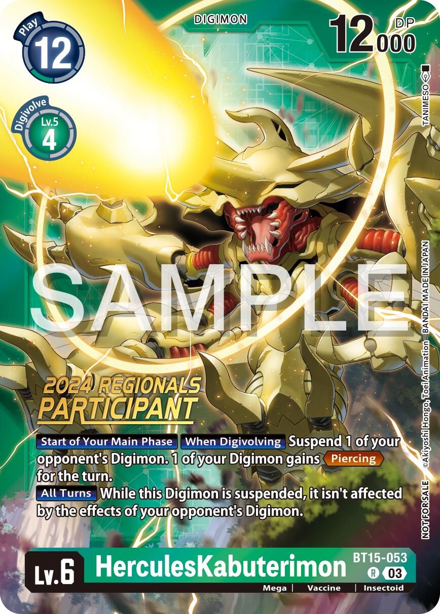 HerculesKabuterimon [BT15-053] (2024 Regionals Participant) [Exceed Apocalypse] | Black Swamp Games