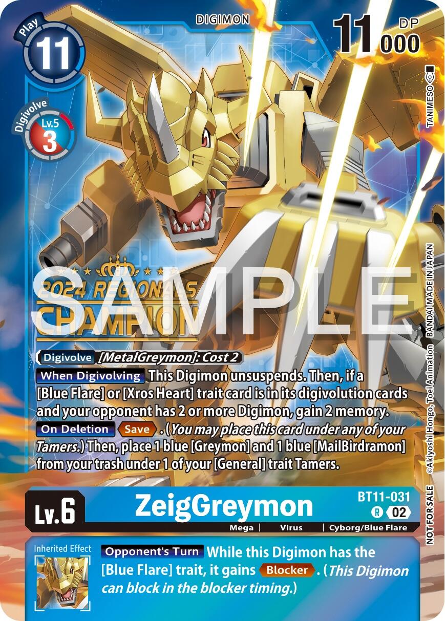 ZeigGreymon [BT11-031] (2024 Regionals Champion) [Dimensional Phase] | Black Swamp Games