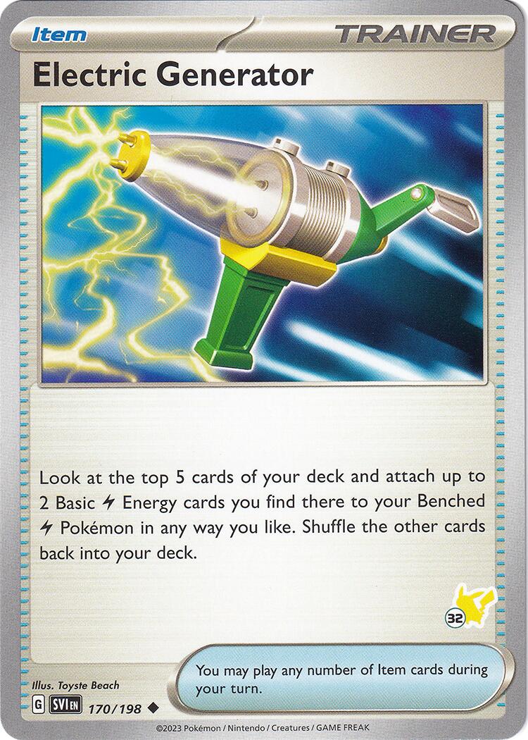 Electric Generator (170/198) (Pikachu Stamp #32) [Battle Academy 2024] | Black Swamp Games