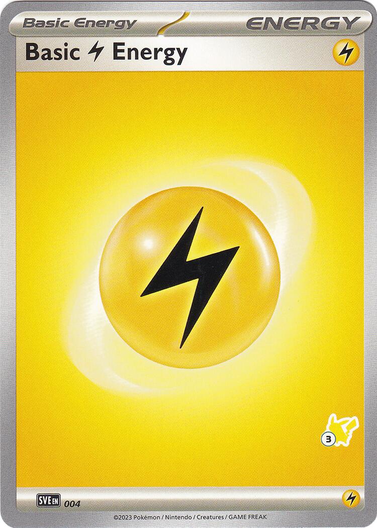 Basic Lightning Energy (004) (Pikachu Stamp #3) [Battle Academy 2024] | Black Swamp Games