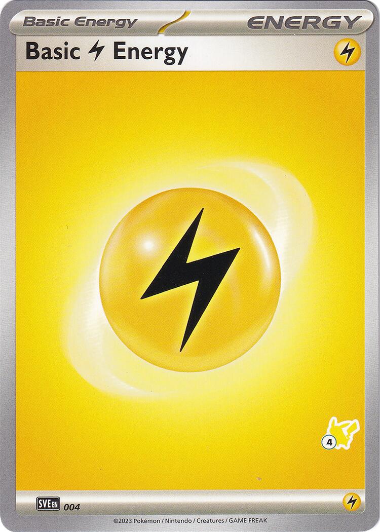 Basic Lightning Energy (004) (Pikachu Stamp #4) [Battle Academy 2024] | Black Swamp Games