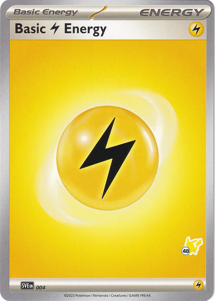 Basic Lightning Energy (004) (Pikachu Stamp #48) [Battle Academy 2024] | Black Swamp Games