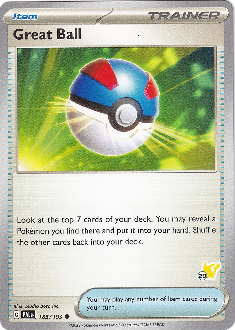 Great Ball (183/193) (Pikachu Stamp #29) [Battle Academy 2024] | Black Swamp Games