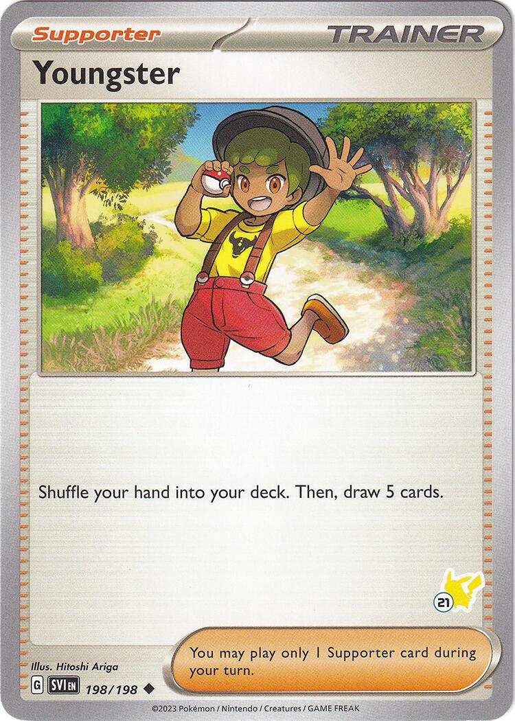 Youngster (198/198) (Pikachu Stamp #21) [Battle Academy 2024] | Black Swamp Games