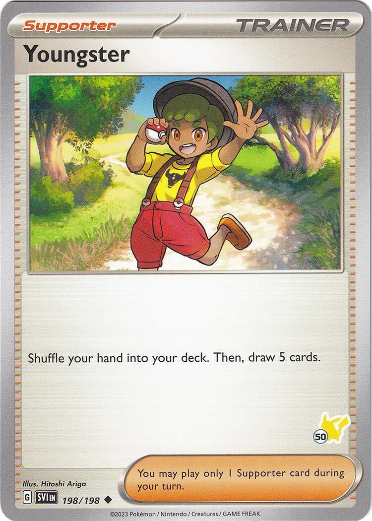 Youngster (198/198) (Pikachu Stamp #50) [Battle Academy 2024] | Black Swamp Games
