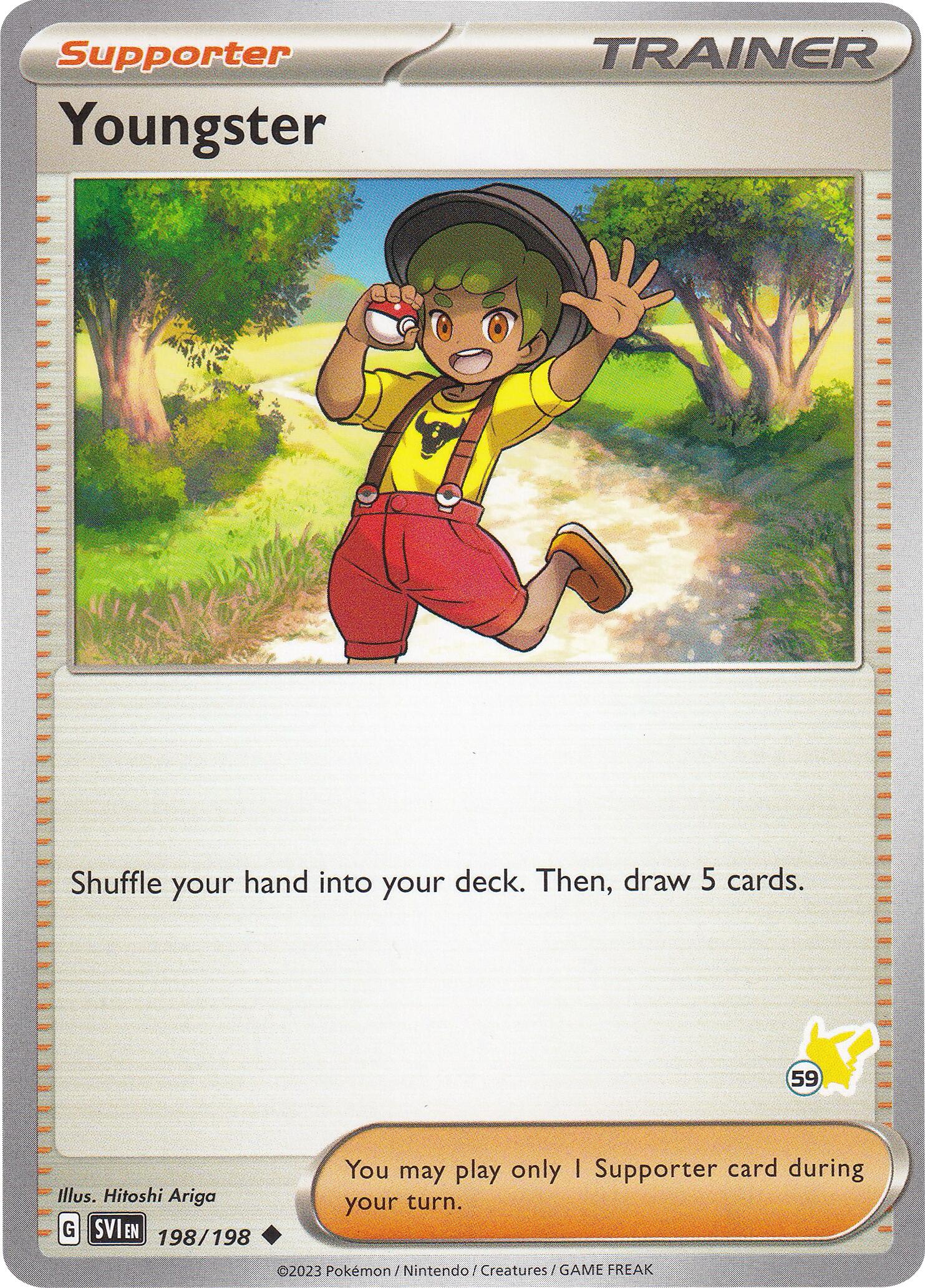 Youngster (198/198) (Pikachu Stamp #59) [Battle Academy 2024] | Black Swamp Games