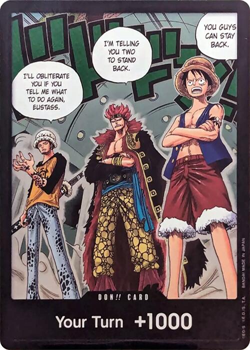 DON!! Card (Trafalgar Law, Eustass Kid and Monkey.D.Luffy) (Double Pack Set Vol. 4) [500 Years in the Future] | Black Swamp Games