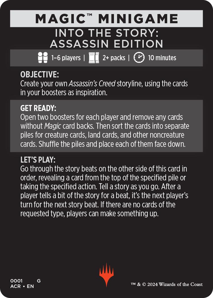 Into The Story: Assassin Edition (Magic Minigame) [Assassin's Creed Minigame] | Black Swamp Games