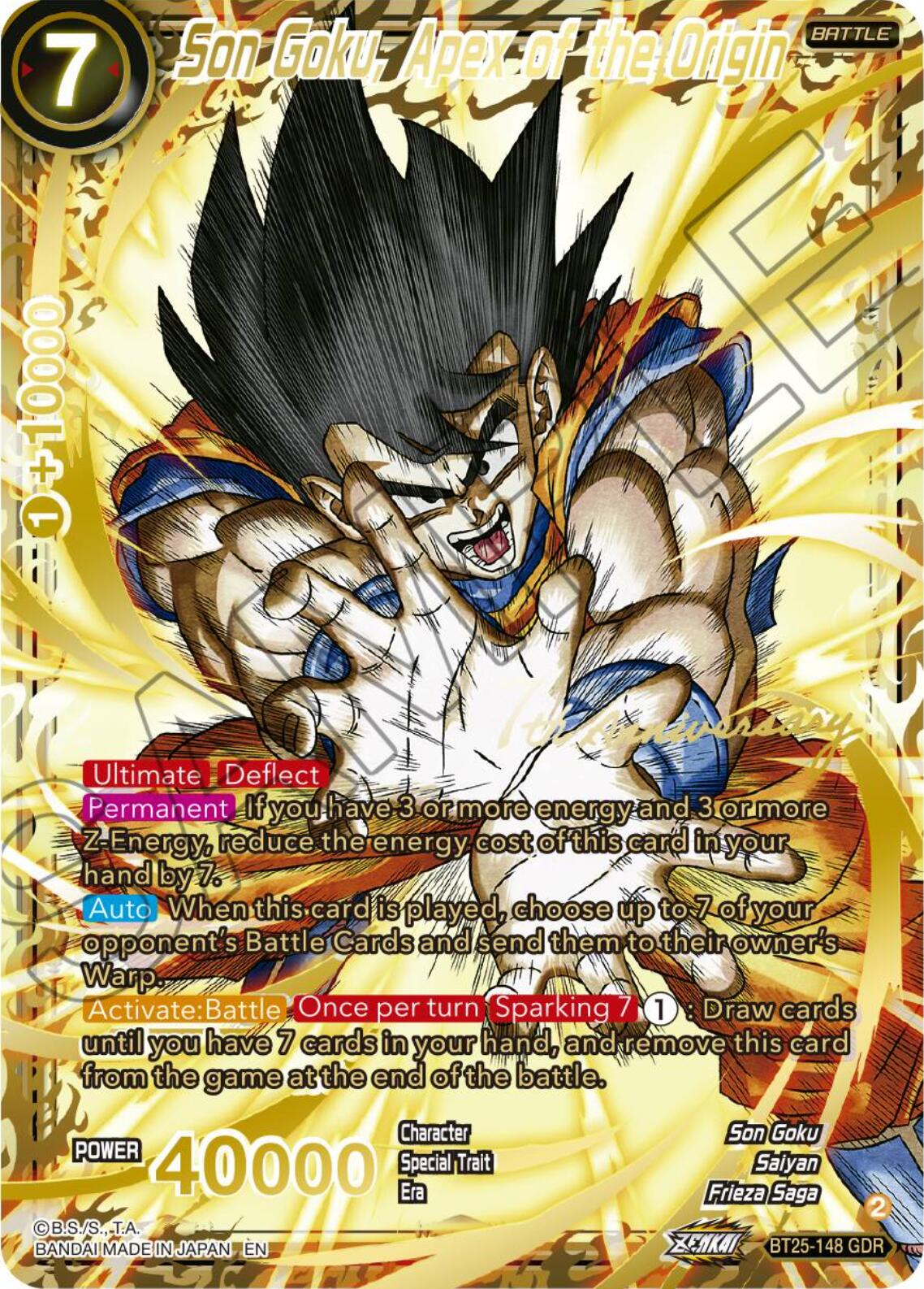 Son Goku, Apex of the Origin (GDR) (BT25-148) [Legend of the Dragon Balls] | Black Swamp Games