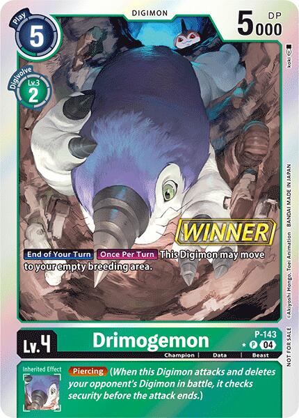 Drimogemon [P-143] (Store Tournament 2024 Jul. – Sep. Winner Pack) [Promotional Cards] | Black Swamp Games