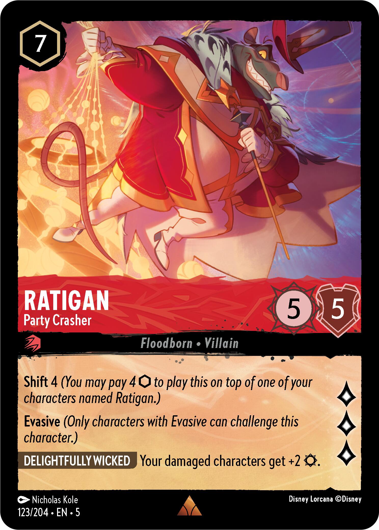 Ratigan - Party Crasher (123/204) [Shimmering Skies] | Black Swamp Games