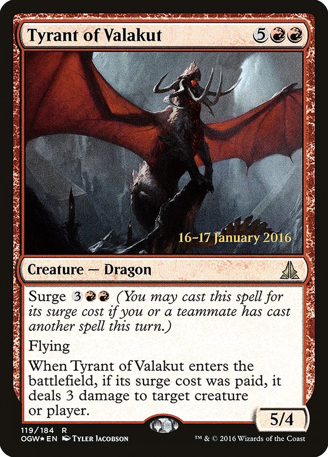 Tyrant of Valakut [Oath of the Gatewatch Prerelease Promos] | Black Swamp Games