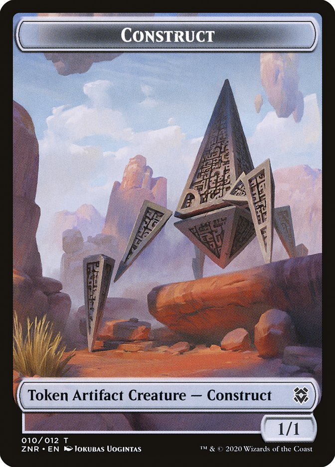 Cat Beast // Construct Double-Sided Token [Zendikar Rising Tokens] | Black Swamp Games