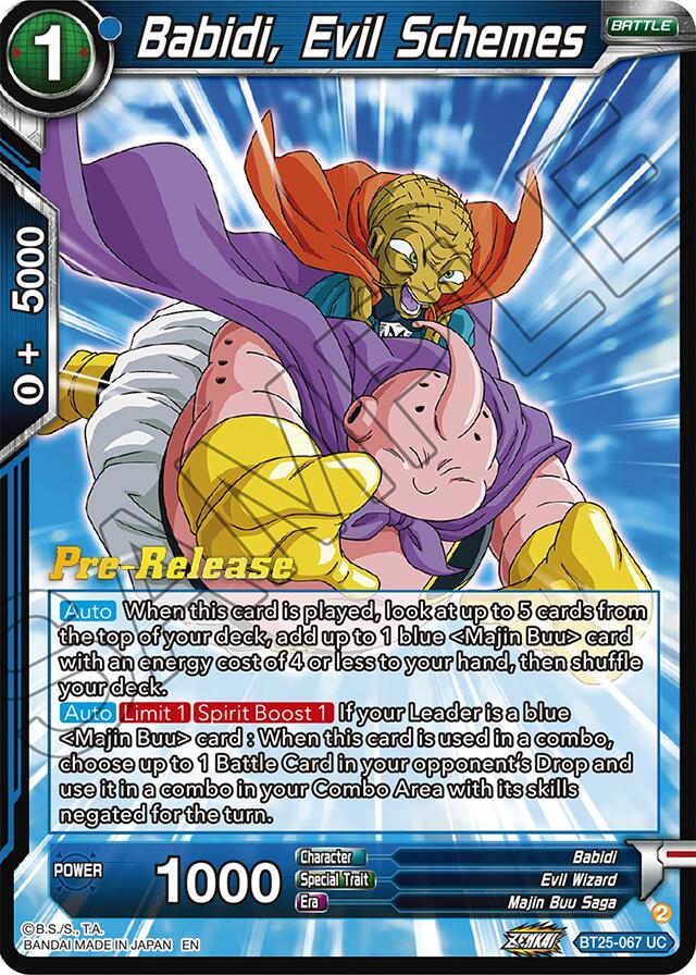 Babidi, Evil Schemes (BT25-067) [Legend of the Dragon Balls Prerelease Promos] | Black Swamp Games