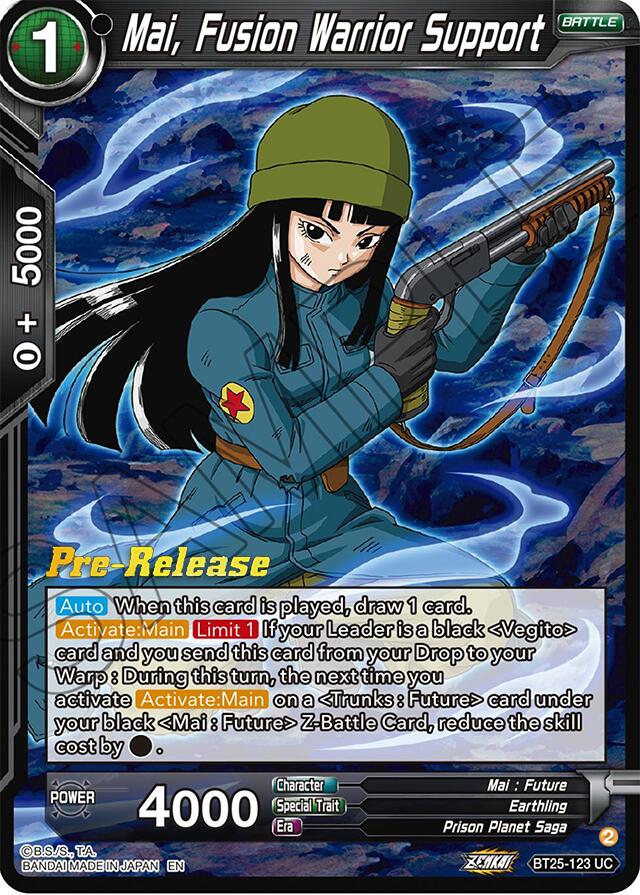 Mai, Fusion Warrior Support (BT25-123) [Legend of the Dragon Balls Prerelease Promos] | Black Swamp Games