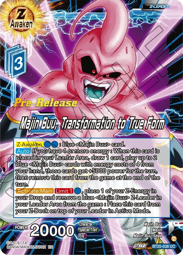 Majin Buu, Transformation to True Form (BT25-038) [Legend of the Dragon Balls Prerelease Promos] | Black Swamp Games