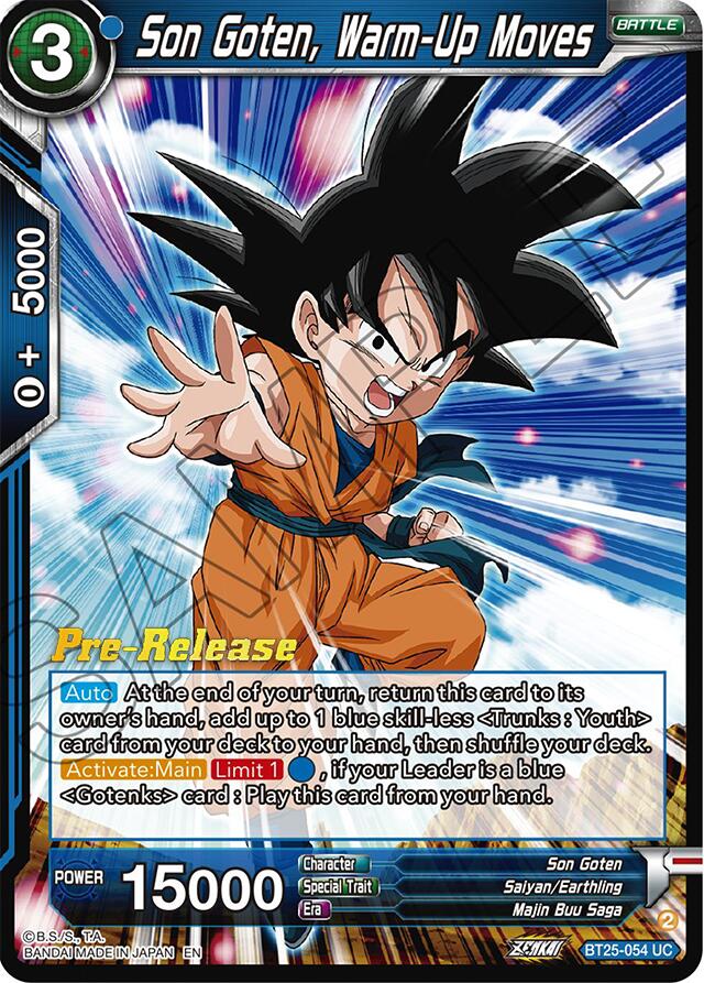 Son Goten, Warm-Up Moves (BT25-054) [Legend of the Dragon Balls Prerelease Promos] | Black Swamp Games