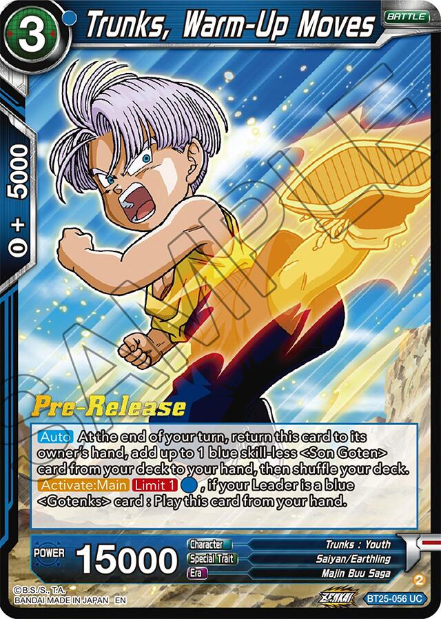 Trunks, Warm-Up Moves (BT25-056) [Legend of the Dragon Balls Prerelease Promos] | Black Swamp Games