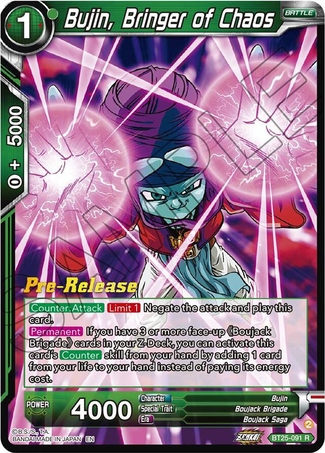 Bujin, Bringer of Chaos (BT25-091) [Legend of the Dragon Balls Prerelease Promos] | Black Swamp Games