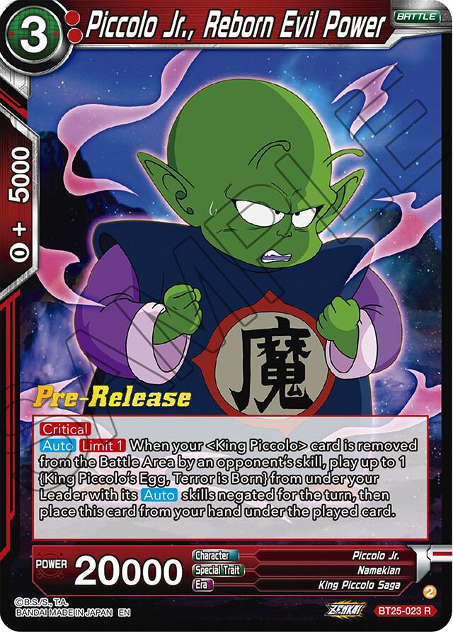 Piccolo Jr., Reborn Evil Power (BT25-023) [Legend of the Dragon Balls Prerelease Promos] | Black Swamp Games