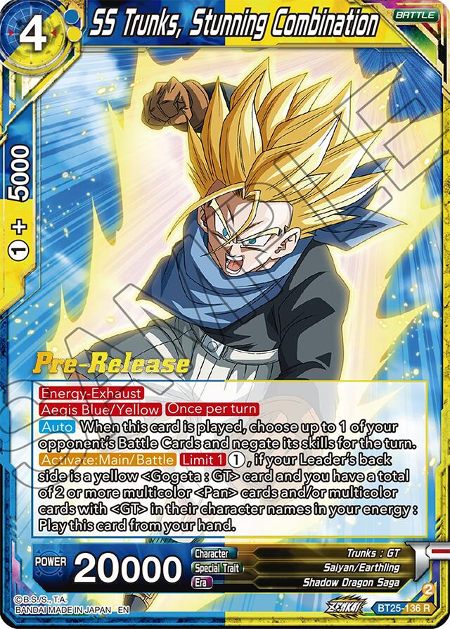 SS Trunks, Stunning Combination (BT25-136) [Legend of the Dragon Balls Prerelease Promos] | Black Swamp Games