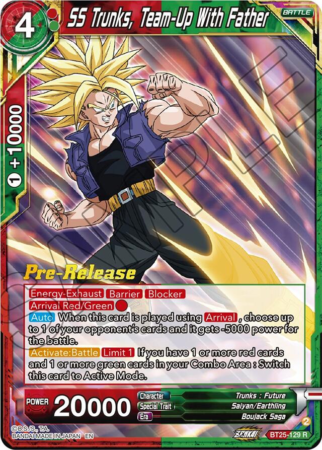 SS Trunks, Team-Up With Father (BT25-129) [Legend of the Dragon Balls Prerelease Promos] | Black Swamp Games