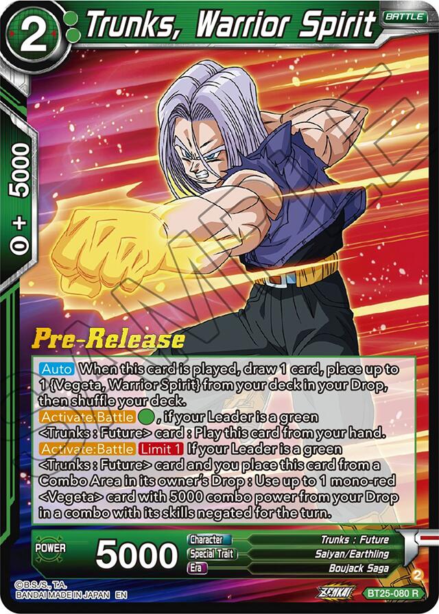 Trunks, Warrior Spirit (BT25-080) [Legend of the Dragon Balls Prerelease Promos] | Black Swamp Games