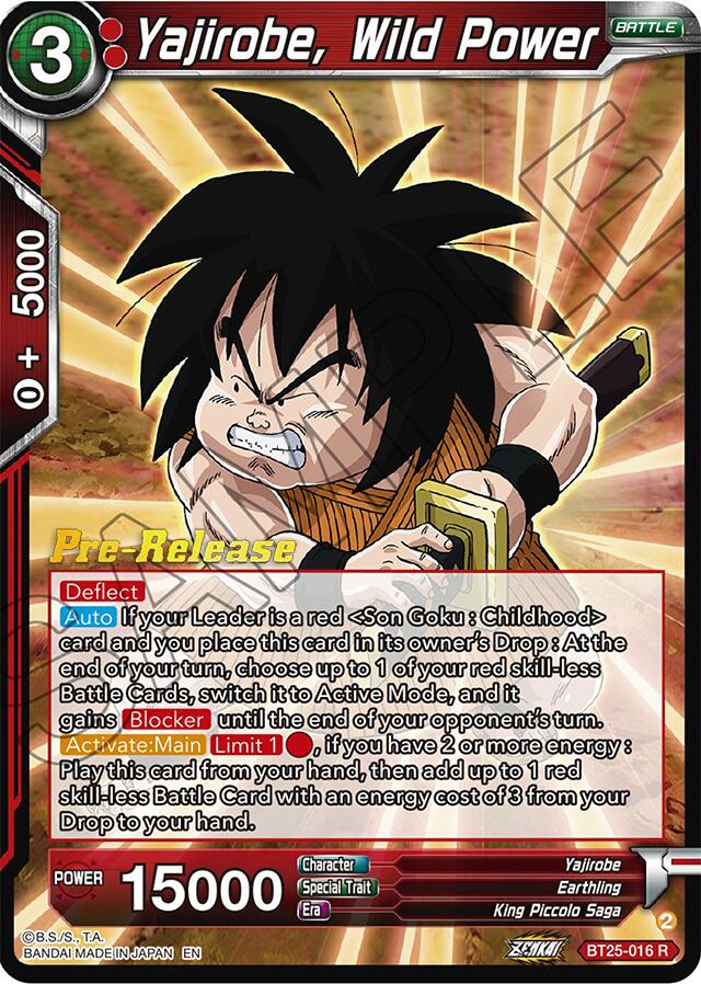 Yajirobe, Wild Power (BT25-016) [Legend of the Dragon Balls Prerelease Promos] | Black Swamp Games